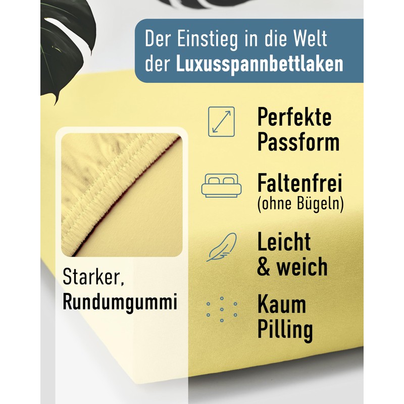 Form Esse Jersey Fitted Sheet Bella Gracia, linen, 90x190 -