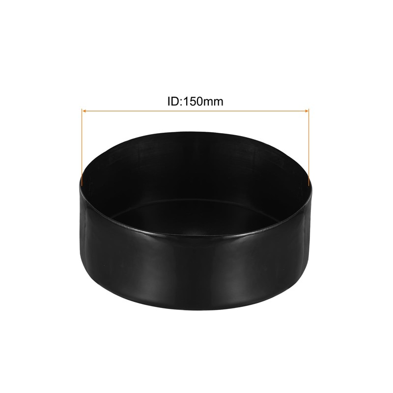 sourcing map 150mm(6") Rubber End Caps, Round Vinyl Plug Insert