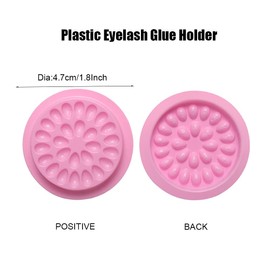 20 Pieces Eyelash Glue Holders Disposable Plastic Glue Palette Stand Pads for Eyelash Extension (Pink)