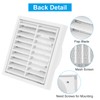 PATIKIL 4" Wall Vent, ABS Gable Vent Grille Louvered Square