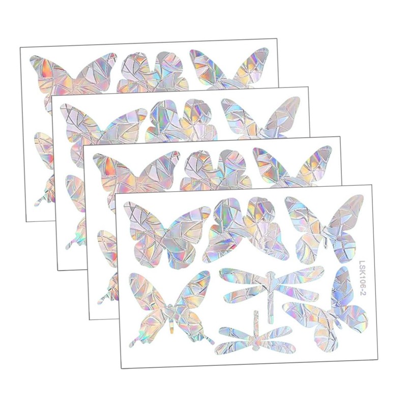 STOBAZA 8 Sets Cute Butterfly Window Decals Bird Collision Window