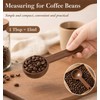 2 PCS Coffee Scoop, Natural Wooden Tablespoon Measuring Spoon (15ml)