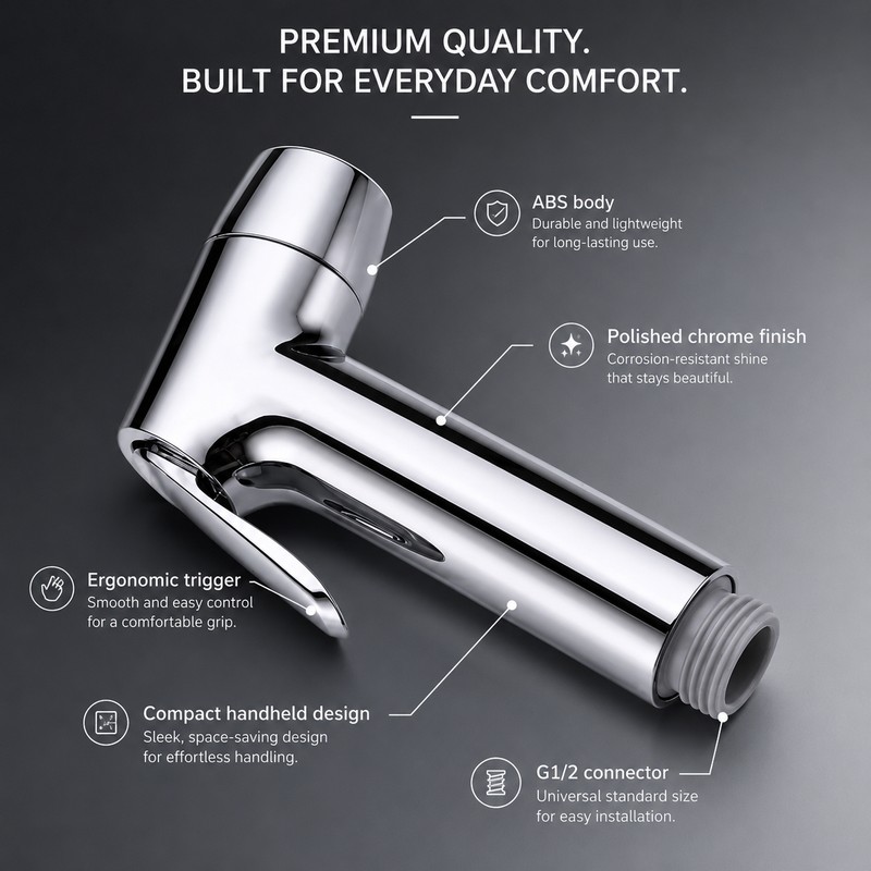 Handheld Bidet Sprayer for Bathroom Hygiene – ABS Toilet Spray