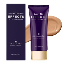 KARLOR Body Concealer, Skin Foundation Concealer Body Coverage Perfector Body Foundation Illuminator Tattoo Cover for Legs Scar Blemishes Leg Body Makeup (Natural)