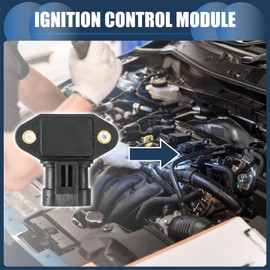 Partuto Ignition Control Module, Inner Ignition Module Control Unit No. 220200B000 for Infiniti G20 2.0L 1996 for Nissan Altima 2.4L 1993-1996 ABS Black 1pc
