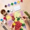 VOCHIC Paint and Sip Kit, Rose Pre Drawn Canvas Painting