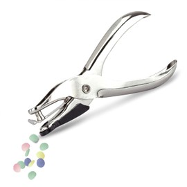 Rapesco PF25A001 Single Hole Punch Model 25, 10 Sheet Capacity, Silver