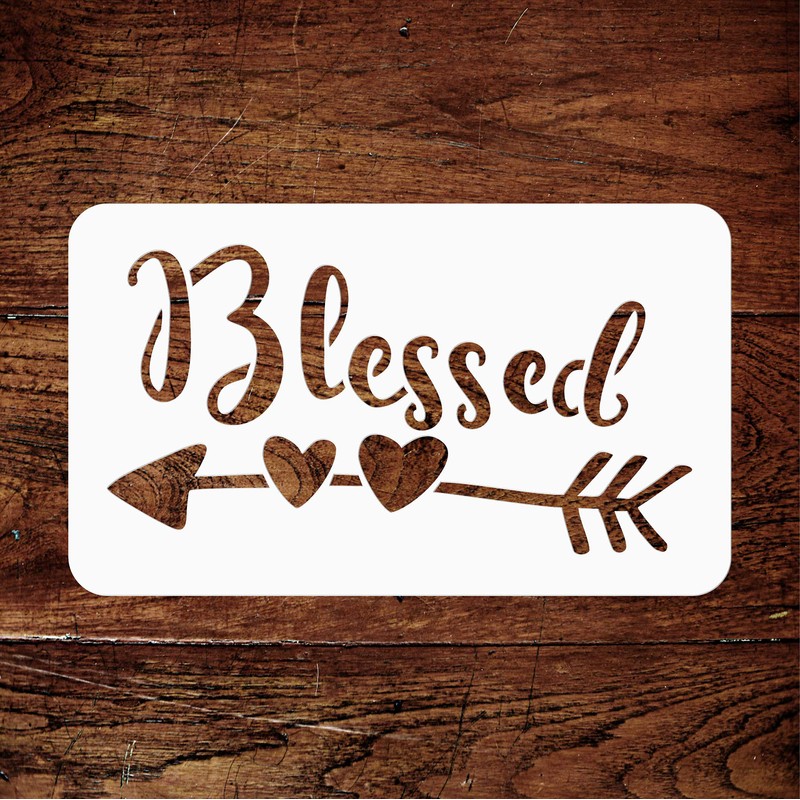 Blessed Stencil, 13.97 x 7.62 cm (S) - Religious Christian