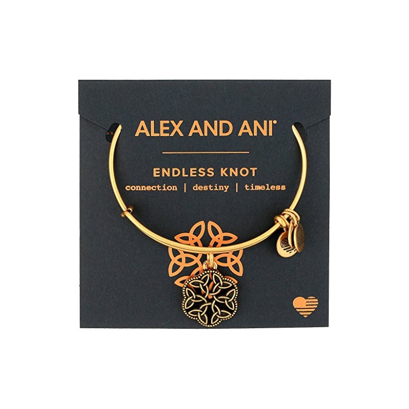Alex and Ani Endless Knot III Rafaelian Gold Bangle Bracelet