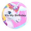 Personalisedjust4u 180x108cm Disposable PVC Table Cover Tablecloth Kids Unicorn Plus