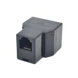 SMITON RJ12 6P6C 3Female Telephone Splitter Adapter Cable (Black)