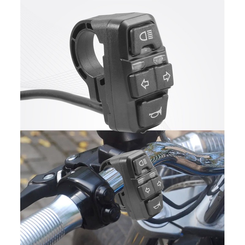 Motorcycle Turn Signal Switch,Car Accessories 3 in 1 Motorcycle Handlebar
