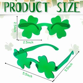 LINAYE 100 PCS St Patricks Day Glasses Bulk, Green Shamrock Glasses Bulk, St Patricks Day Sunglasses for Kids Adults, St. Patrick’s Day Accessories Decorations Party Favors Supplies