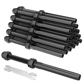 BLIKA 20 Pack 3/16" Black Cable Railing Swage Threaded Stud Tension End Fitting Terminal for 3/16" Cable Deck Railing Hand Swage T316 Stainless Steel Marine Grade, Swage Threaded Stud Tensioner
