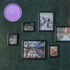 jomparis Purple Wall Clock 12 Inches Silent Quartz Wall Clock
