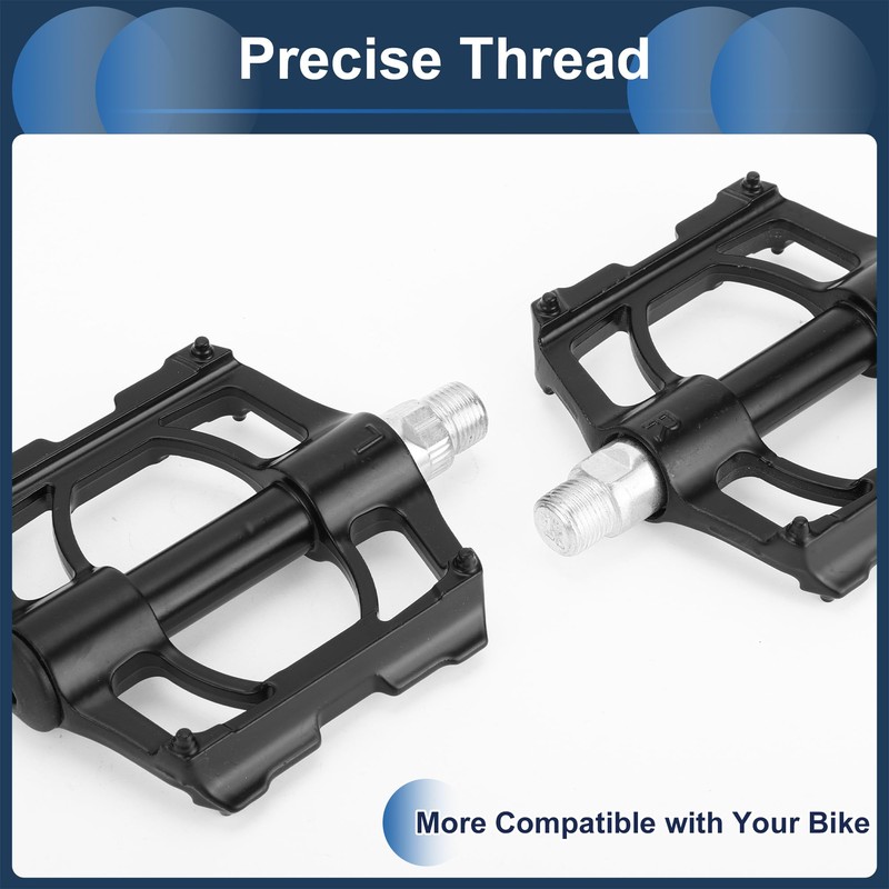 INFINAUTO Cycling Bike Pedal, 9/16" Spindle Plastic Pedals Black for