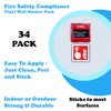 Fire Safety Compliance Sticker Signs - 34 Multi-Pack - Fire