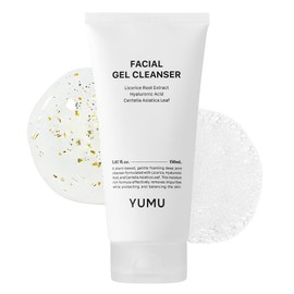 YUMU Licorice Deep Pore Facial Cleanser, for Double Cleansing, Centella Asiatica + Ceramide NP + Glycerin, Hydrating Gel Cleanser, Blackhead Remover, Korean Skincare (150ml/5.07 fl.oz.)