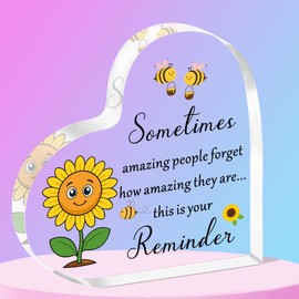 QMVMV Inspirational Acrylic Plaque Gifts for colleague teacher friend mentor, thank you gifts for Women Men - Sometimes Amazing People Forget How Amazing They Are...