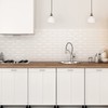 Ravinte 10 Pack 3-1/2 Inch Kitchen Square Cabinet Handles Satin