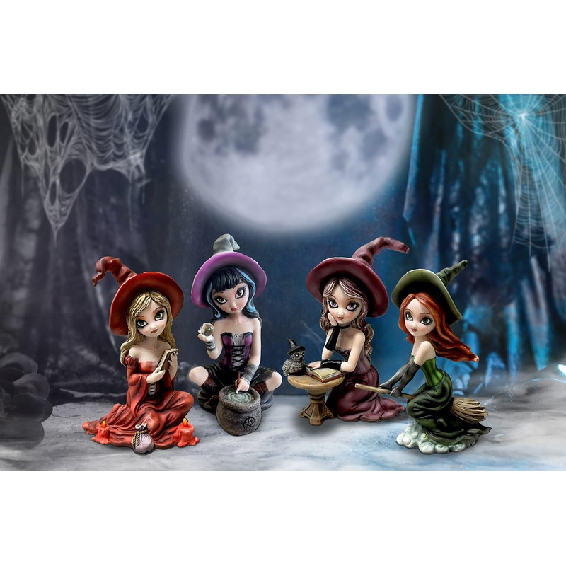 Nemesis Now Agatha Witch Figurine, Purple, 15cm