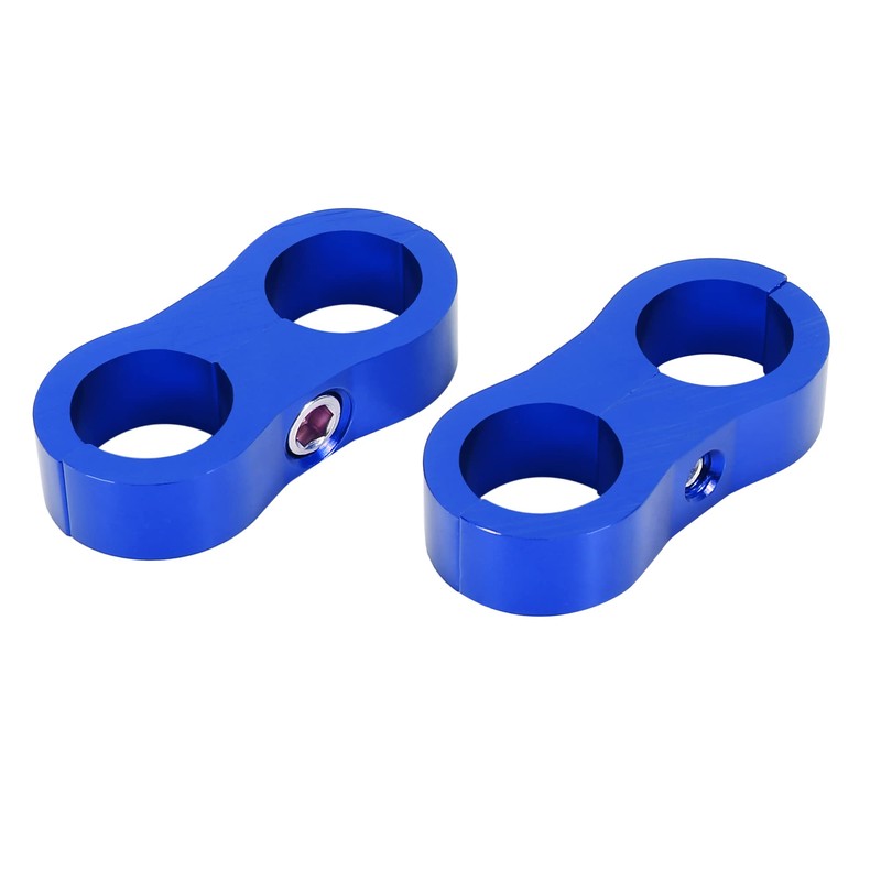 A ABSOPRO 4pcs Blue AN10 19mm Hose Separator Clamp Adapter