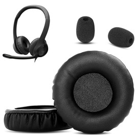 HAIZEEN Ear Pads Compatible with Jabra HSC011 UC Voice 550 MS Duo Wired USB Headsets Ear Pads Replacement Cushion (Protein Leather/Memory Foam)