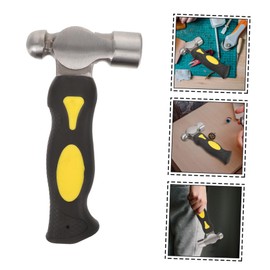 LIFKOME 10Oz Mini Metal Stamping Hammer for Jewelry Making Yellow Mallet with Smooth Surface Non Skid Handle Lightweight and Portable Metal Stamping Tool for Beginners