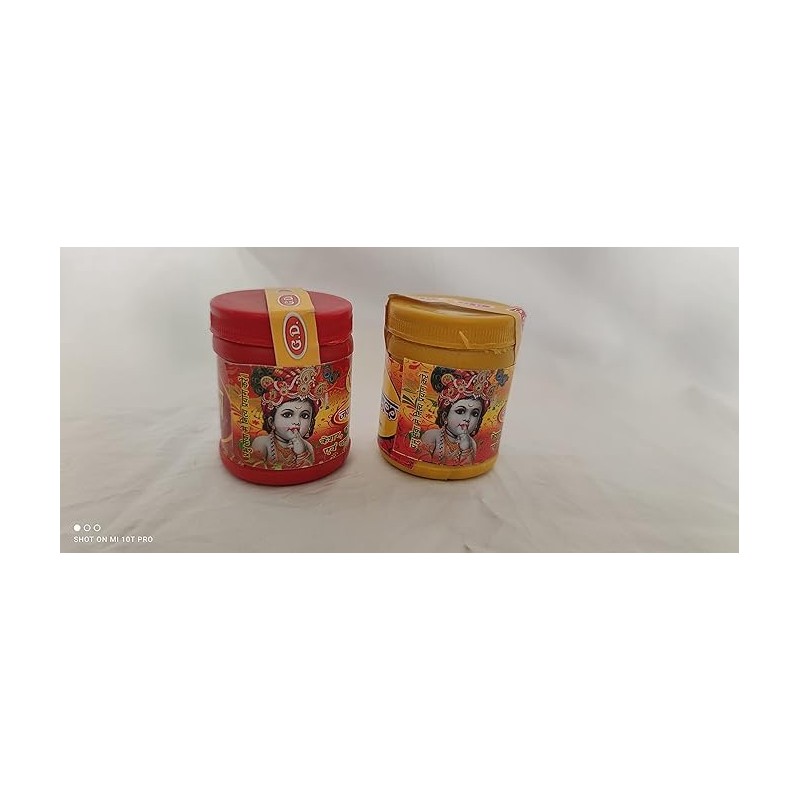 Generic Red Chandan Tikka Lal Chandan Tilak Pooja and Yellow