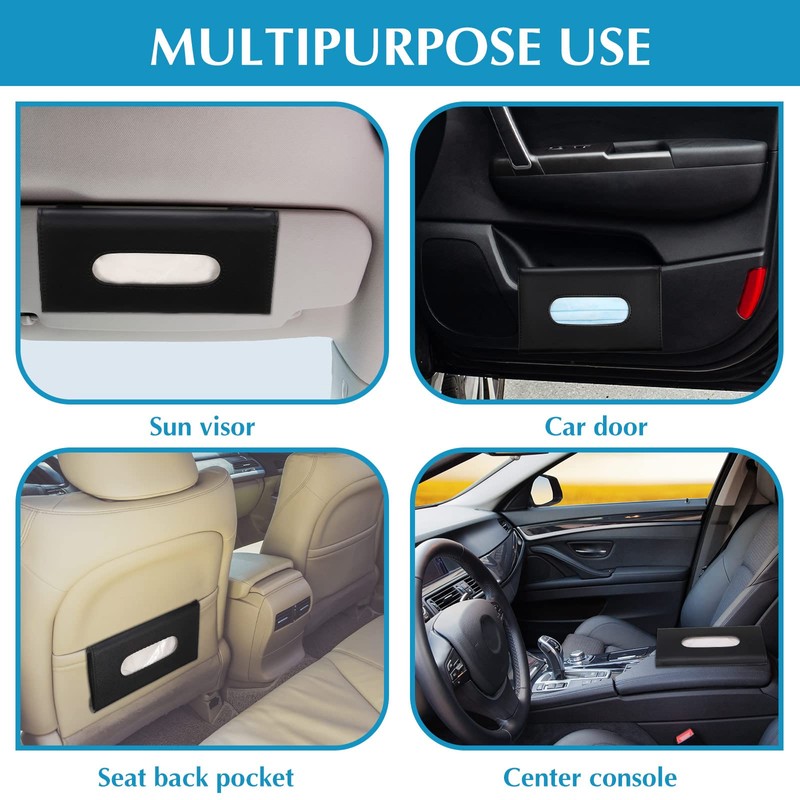 2 Pcs Car Tissue Mask Holder Sun Visor Car Napkin