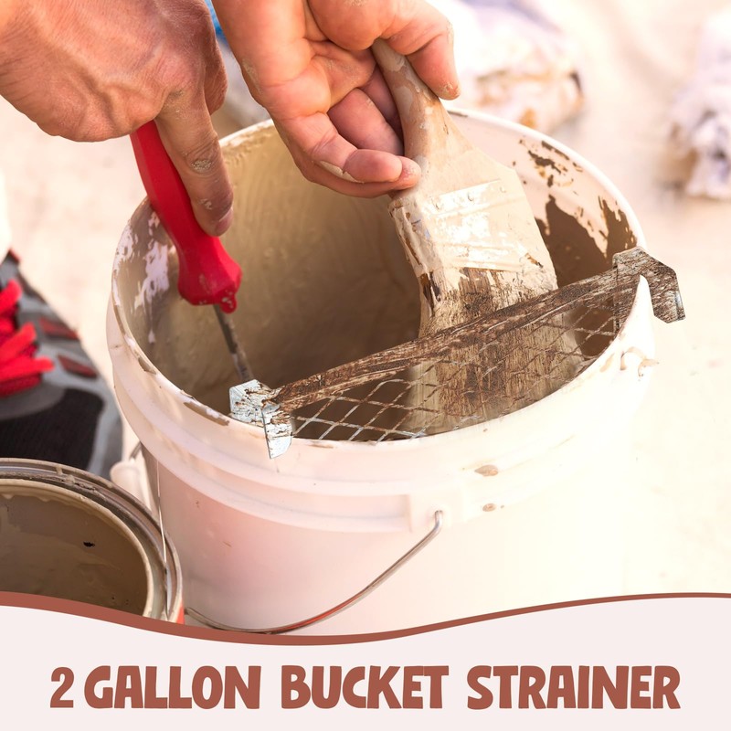 Landhoow 12 Pcs Paint Roller Grid 4 Sided Metal Bucket