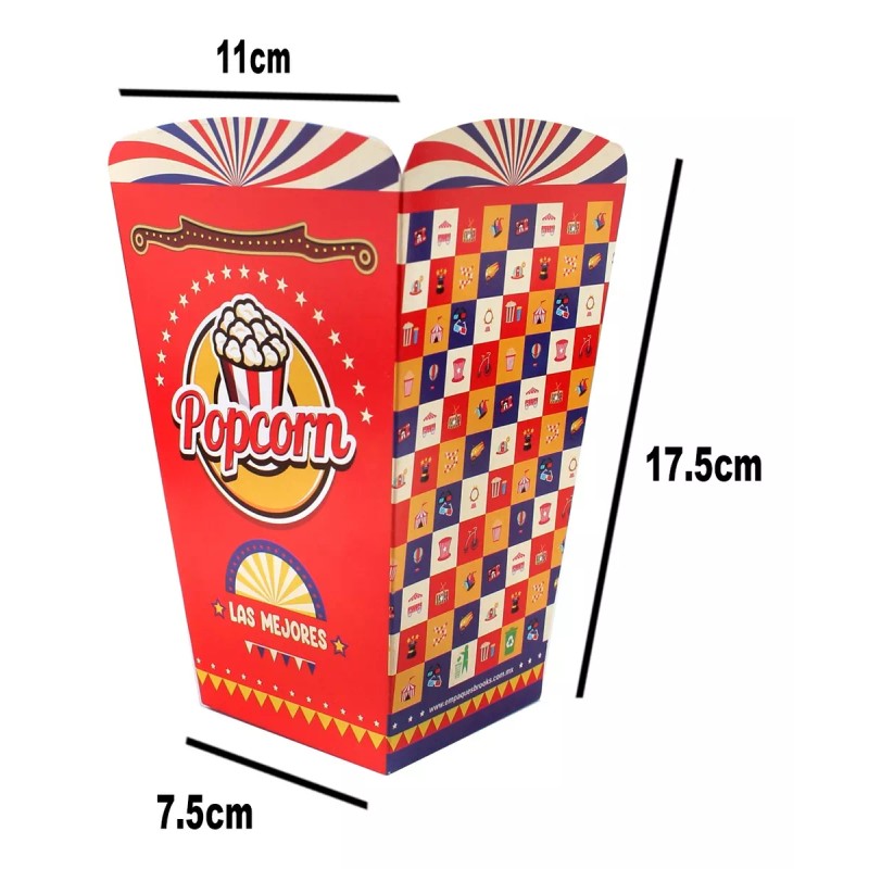 Brooks MX 25 Pz Caja Palomitas Grande Carton Grueso Fiesta