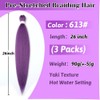 Pre stretched Braiding Hair Extensions Hot Water Setting Synthetic Hair