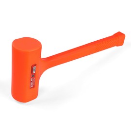 MAXPOWER Dead Blow Hammer, 5 LB dead Blow Mallet with Checkered Grip Handle, Spark and Rebound Resistant - Orange