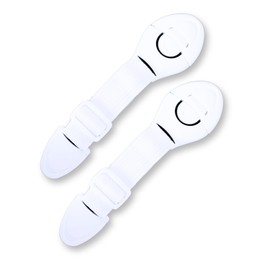 Mommy’s Helper Adjustable Appliance Lok | Baby Safety Locks, Child Proof Appliances, Drawers, Toilet Seats, Trash Can, Fridge, Oven and More | Strong Adhesive with Adjustable Strap (2-Pack) (White)