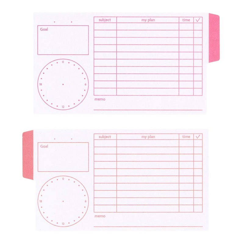 Sunstar Bungu S2818183 Fusen Spirit Study Planner Sticky Notes, Pink