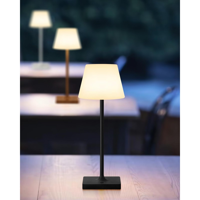 NEWSEE Outdoor Waterproof Cordless Table Lamp, 4000mAh Portable Rechargeable Battery