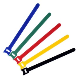 Reusable Nylon Cable Ties for Home and Office Cord Management – 50-Piece Adjustable Hook-and-Loop Straps for Organized Spaces