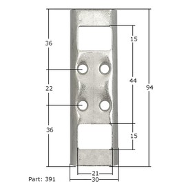 Mila French Door Double Shootbolt Keep (Short Version)