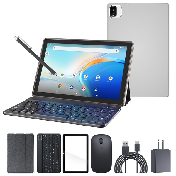 Android 12 Tablet 2 in 1 Tablet with Keyboard, 10.1