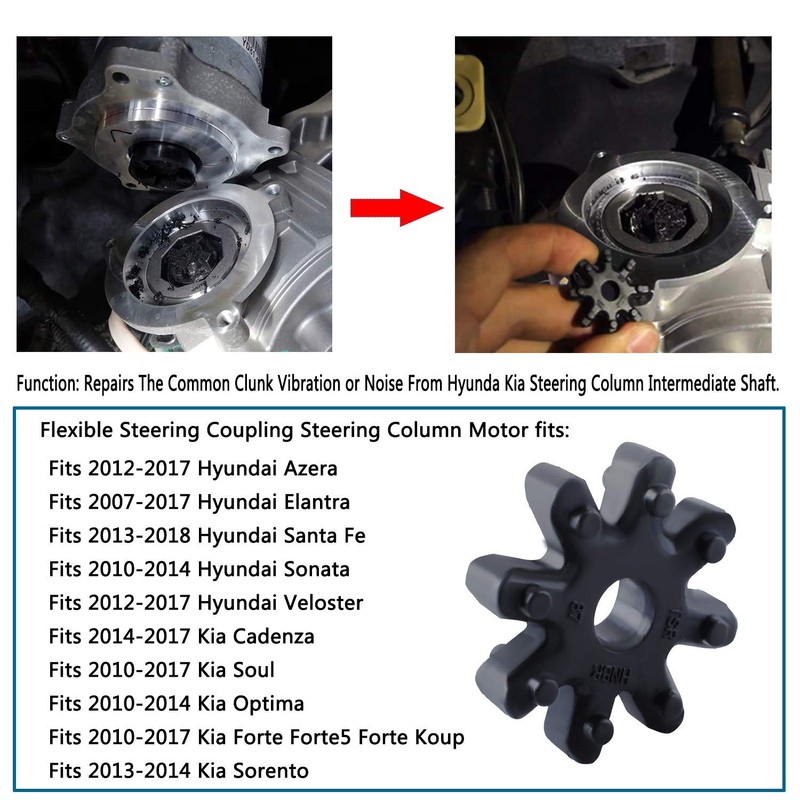 Poweka Flexible Steering Coupler Replacement 56315-2K000FFF for Compatible with Hyundai