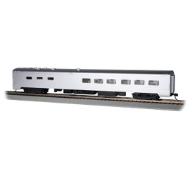 Bachmann Trains - 85' Smooth-Side Dining CAR with Lighted Interior - Painted, UNLETTERED Aluminum - HO Scale