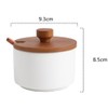 MAGICVOGEL Spice Jar, Ceramic Spice Jars, Sugar Bowl with Lid