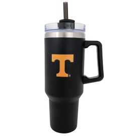 Desert Cactus University of Tennessee UT Knoxville Volunteers Vols Large Insulated Stainless Steel Handle Lid Straw Reusable Double Walled Cup Hot Cold Drinkware (40oz Ounce Rally Tumbler Design F)