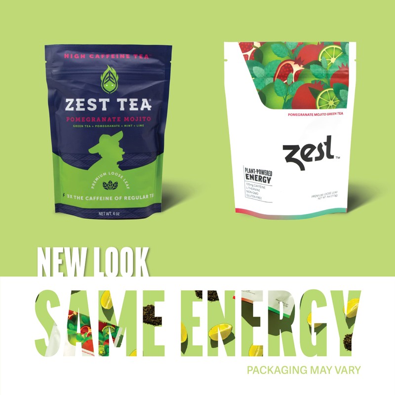 Zest Energy Green Tea - Pomegranate Mojito Loose Leaf Blend
