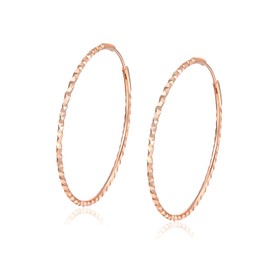XUPING Gold Hoop Earrings Women 50mm Gold Plated Large Hoop Earrings Rose Gold 18K Lightweight Hypoallergenic Fashion Jewelry Trendy Gift Copper Alloy No Gemstone, Copper, No Gemstone