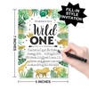 25 Jungle Safari Zoo, Elephant Animals Themed Kids Party Invitation,
