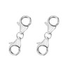 925 Sterling Silver Double Lobster Clasp Extender Double Claw Connector