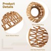 6 PCS E27 Rattan Lamp Shade,Bell Woven Wicker Lampshades Replacement,Paper
