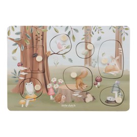 Little Dutch Forest Friends 7240 FSC Wooden Grasping Puzzle with Sounds